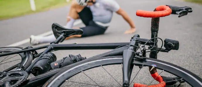 a man who fell off a bicycle